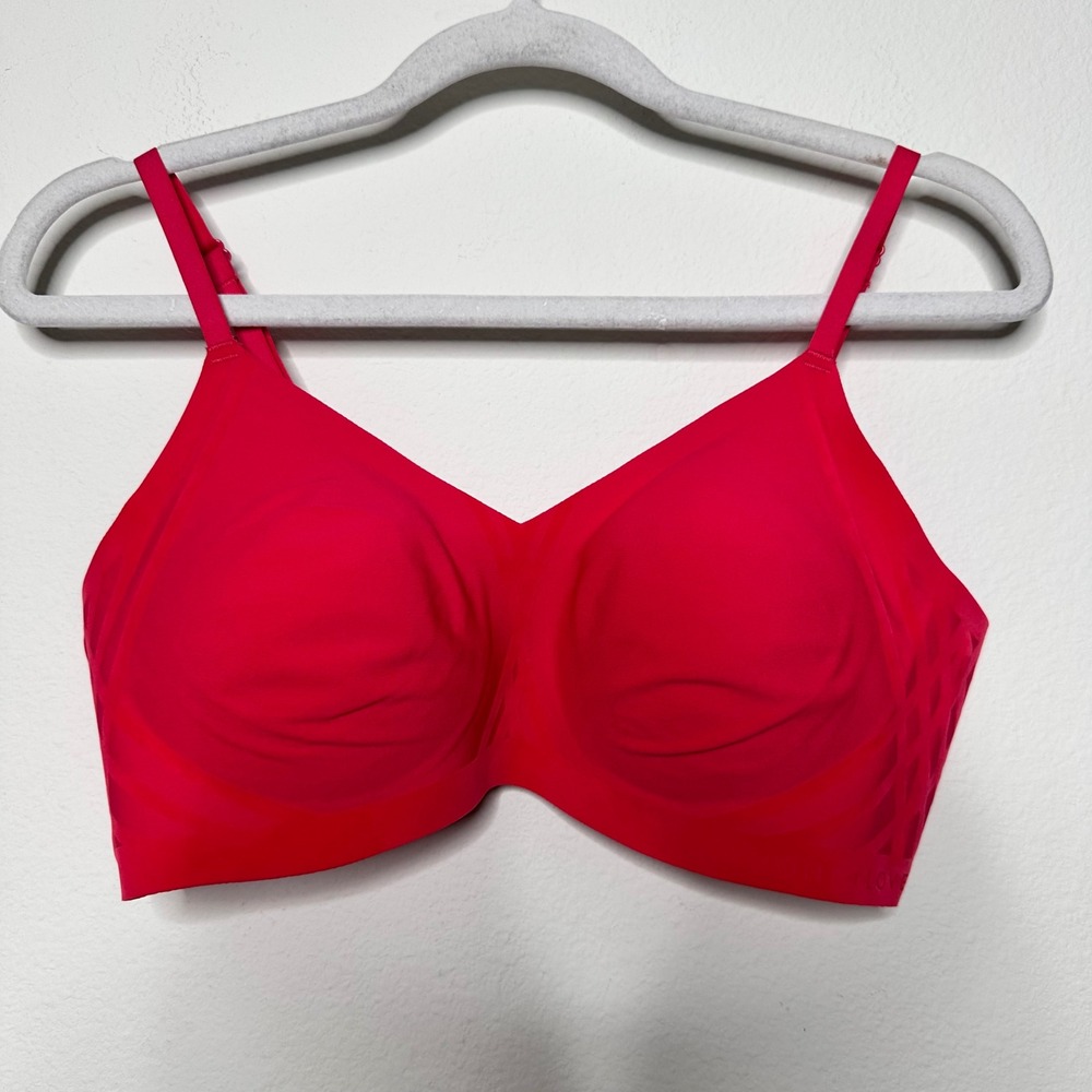 Honeylove Crossover Bra Hot Pink Wireless Seamless Support Size Small LWBR0201
